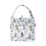 Eco Chic Eco Chic Lightweight Foldable Reusable Shopping Bag Whimsy Cats