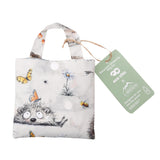 Eco Chic Eco Chic Lightweight Foldable Reusable Shopping Bag Whimsy Hedgehog