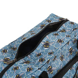 Eco Chic Blue Eco Chic Recycled Cabin Holdall Bag Bumble Bees