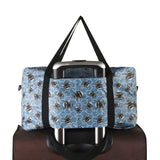 Eco Chic Blue Eco Chic Recycled Cabin Holdall Bag Bumble Bees