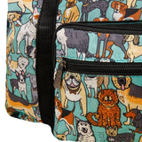 Eco Chic Teal Eco Chic Recycled Cabin Holdall Bag Dogs