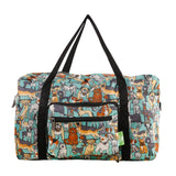Eco Chic Teal Eco Chic Recycled Cabin Holdall Bag Dogs
