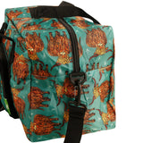Eco Chic Teal Eco Chic Recycled Cabin Holdall Bag Highland Cow