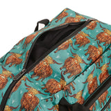 Eco Chic Teal Eco Chic Recycled Cabin Holdall Bag Highland Cow