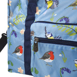 Eco Chic Blue Eco Chic Recycled Cabin Holdall Bag RSPB Birds