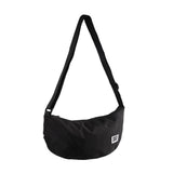 Eco Chic Eco Chic Recycled Canvas Crescent Bag - Black