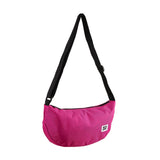 Eco Chic Eco Chic Recycled Canvas Crescent Bag - Fuchsia