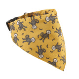 Eco Chic Eco Chic Recycled Dog Bandana - Monkeys Mustard