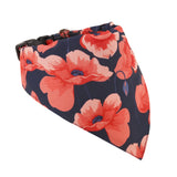 Eco Chic Eco Chic Recycled Dog Bandana - Poppies Navy