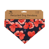 Eco Chic Eco Chic Recycled Dog Bandana - Poppies Navy