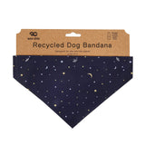 Eco Chic Eco Chic Recycled Dog Bandana - Stars and Moons Navy