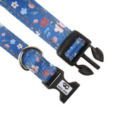 Eco Chic Eco Chic Recycled Dog Collar - Floral Navy