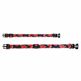 Eco Chic Eco Chic Recycled Dog Collar - Poppies Navy