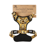 Eco Chic Medium Eco Chic Recycled Dog Harness - Monkeys Mustard