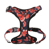 Eco Chic Eco Chic Recycled Dog Harness - Poppies Navy