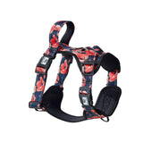 Eco Chic Large Eco Chic Recycled Dog Harness - Poppies Navy