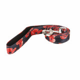 Eco Chic Eco Chic Recycled Dog Lead - Poppies Navy