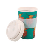 Eco Chic Eco Chic Recycled Travel Cup Highland Cow
