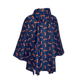 Eco Chic Eco Chic Waterproof Foldable Adult Poncho Foxes