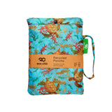 Eco Chic Eco Chic Waterproof Foldable Adult Poncho Sea Turtles