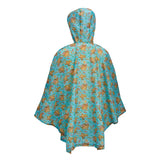 Eco Chic Eco Chic Waterproof Foldable Adult Poncho Sea Turtles