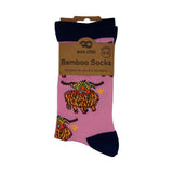 Eco Chic Eco Chic Eco-Friendly Bamboo Socks Highland Cow