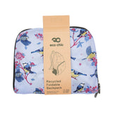 Eco Chic Beige Eco Chic Lightweight Foldable Backpack Blue Tits