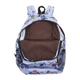 Eco Chic Beige Eco Chic Lightweight Foldable Backpack Blue Tits