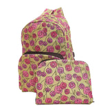 Eco Chic Eco Chic Lightweight Foldable Backpack Mackintosh Rose