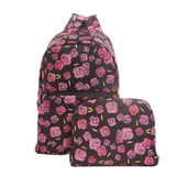 Eco Chic Black Eco Chic Lightweight Foldable Backpack Mackintosh Rose