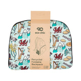 Eco Chic Blue Eco Chic Lightweight Foldable Backpack Wales Montage