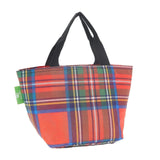 Eco Chic Red Eco Chic Lightweight Foldable Lunch Bag Tartan